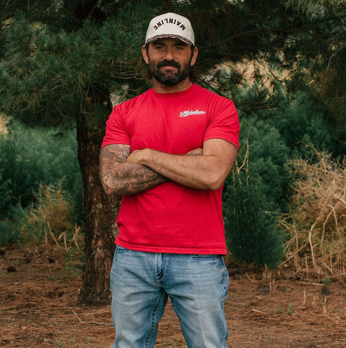White on Red softstyle T-Shirt