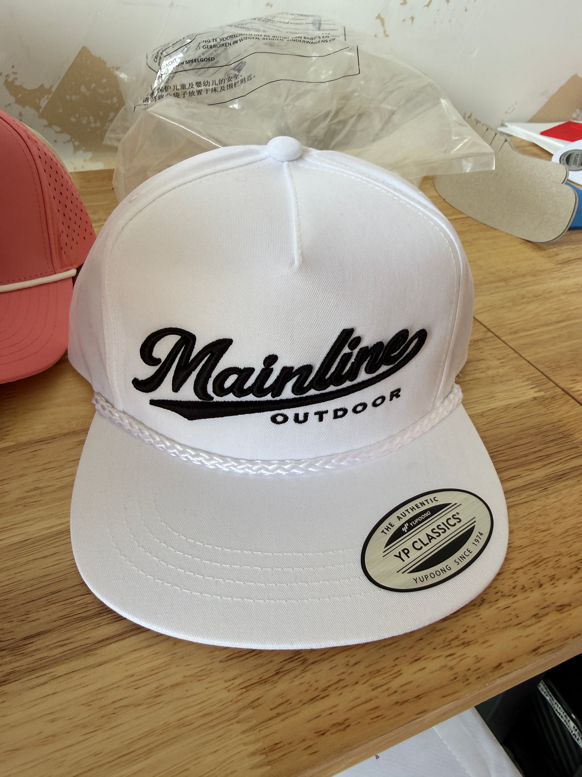 Black on White Classic Rope Hat
