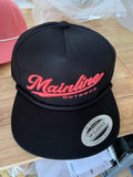 Pink on Black Classic Rope Hat